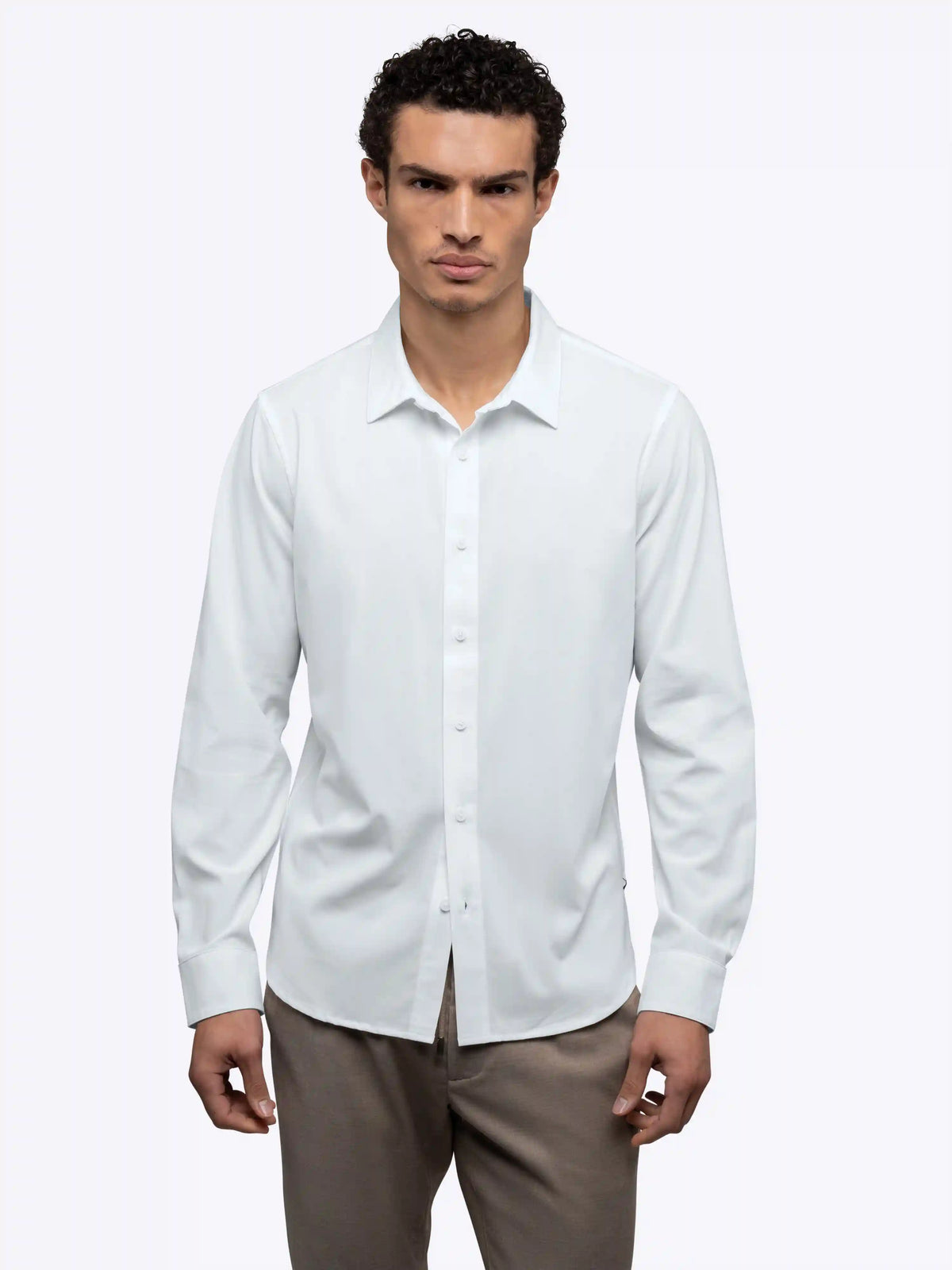 Soho Long Sleeve Button Up | White Signature-fit