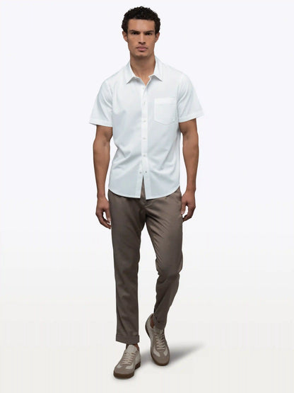 SoHo Short Sleeve Button Up | Oxford Blue Signature-fit