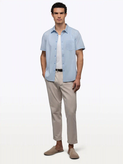 SoHo Short Sleeve Button Up | Oxford Blue Signature-fit