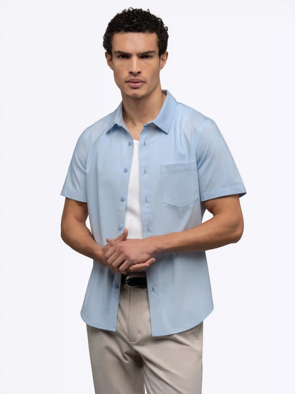 SoHo Short Sleeve Button Up | Oxford Blue Signature-fit