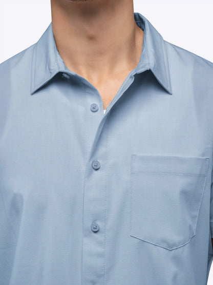 SoHo Short Sleeve Button Up | Oxford Blue Signature-fit