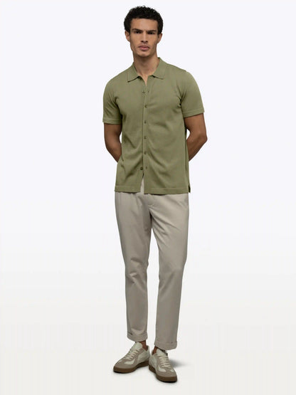 Riviera Knit Button Up | Burnt Oak Signature-Fit