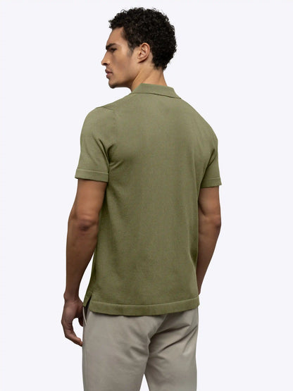 Riviera Knit Button Up | Burnt Oak Signature-Fit