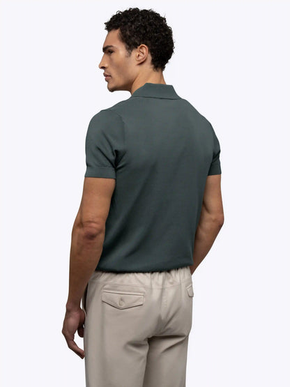 Riviera Knit Polo | Black Signature-Fit