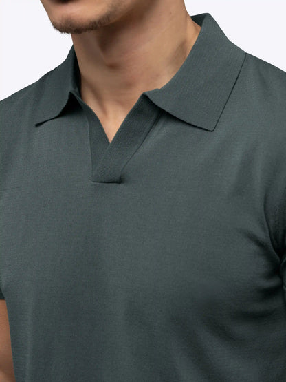Riviera Knit Polo | Black Signature-Fit