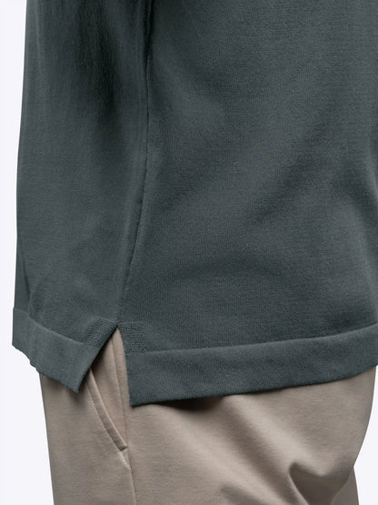 Riviera Knit Button Up | Burnt Oak Signature-Fit