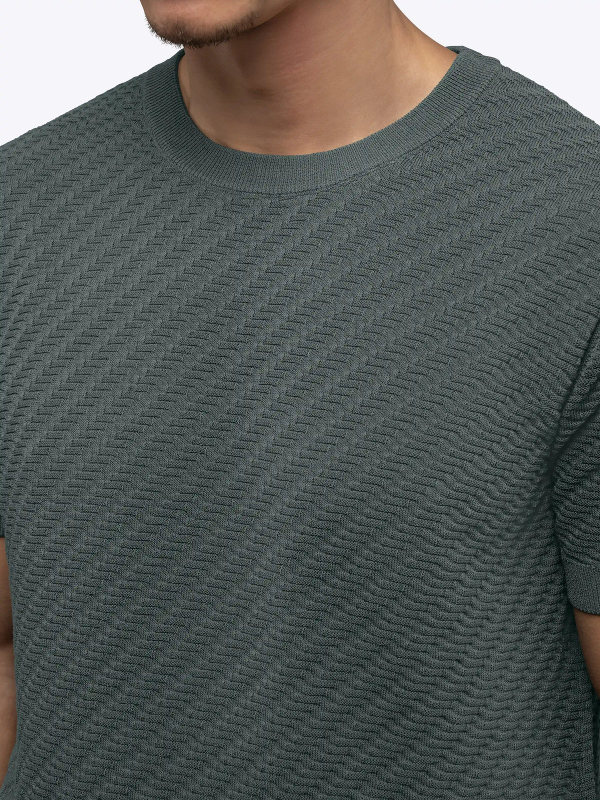 Riviera Knit Textured Tee | Sand Dune Signature-Fit