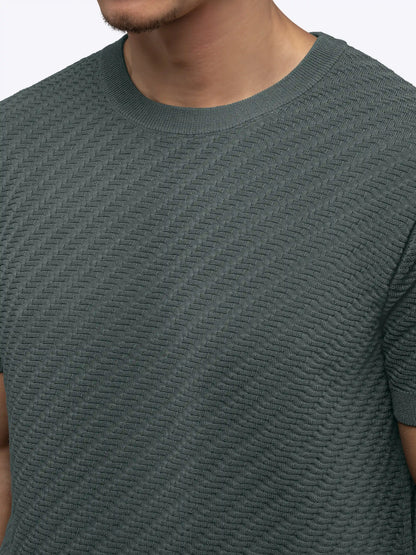 Riviera Knit Textured Tee | Sand Dune Signature-Fit