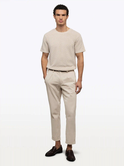 Riviera Knit Textured Tee | Sand Dune Signature-Fit