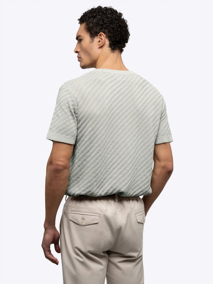 Riviera Knit Textured Tee | Sand Dune Signature-Fit