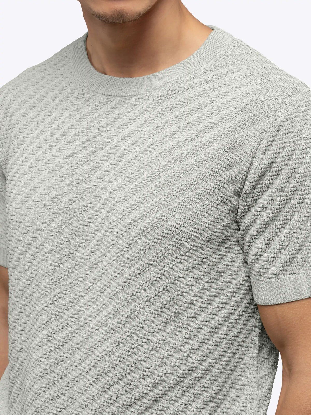 Riviera Knit Textured Tee | Sand Dune Signature-Fit