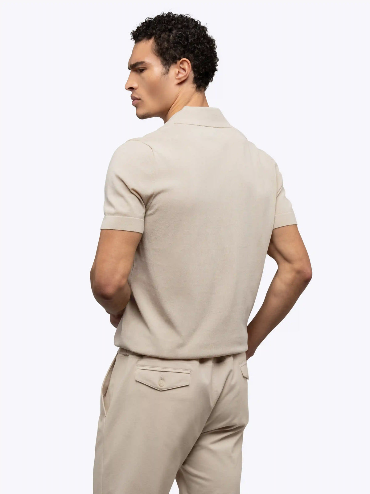 Riviera Knit Polo | Black Signature-Fit