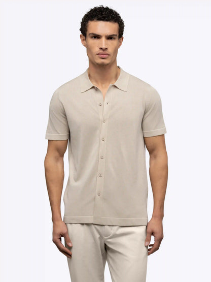 Riviera Knit Button Up | Burnt Oak Signature-Fit