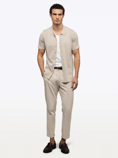Riviera Knit Button Up | Burnt Oak Signature-Fit