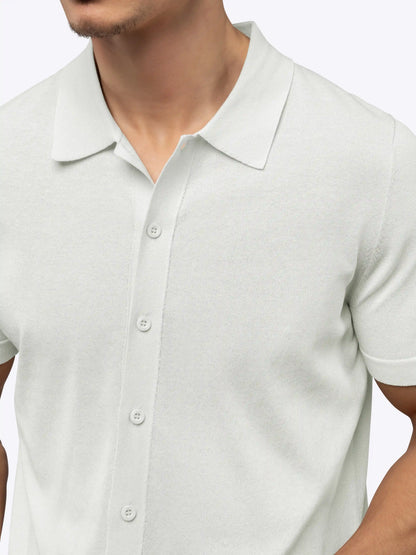 Riviera Knit Button Up | Burnt Oak Signature-Fit