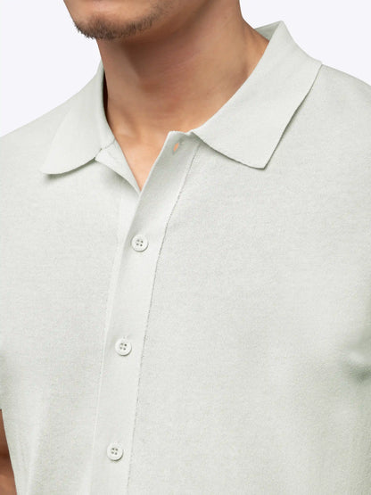 Riviera Knit Button Up | Burnt Oak Signature-Fit
