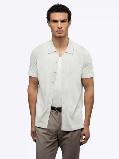 Riviera Knit Button Up | Burnt Oak Signature-Fit