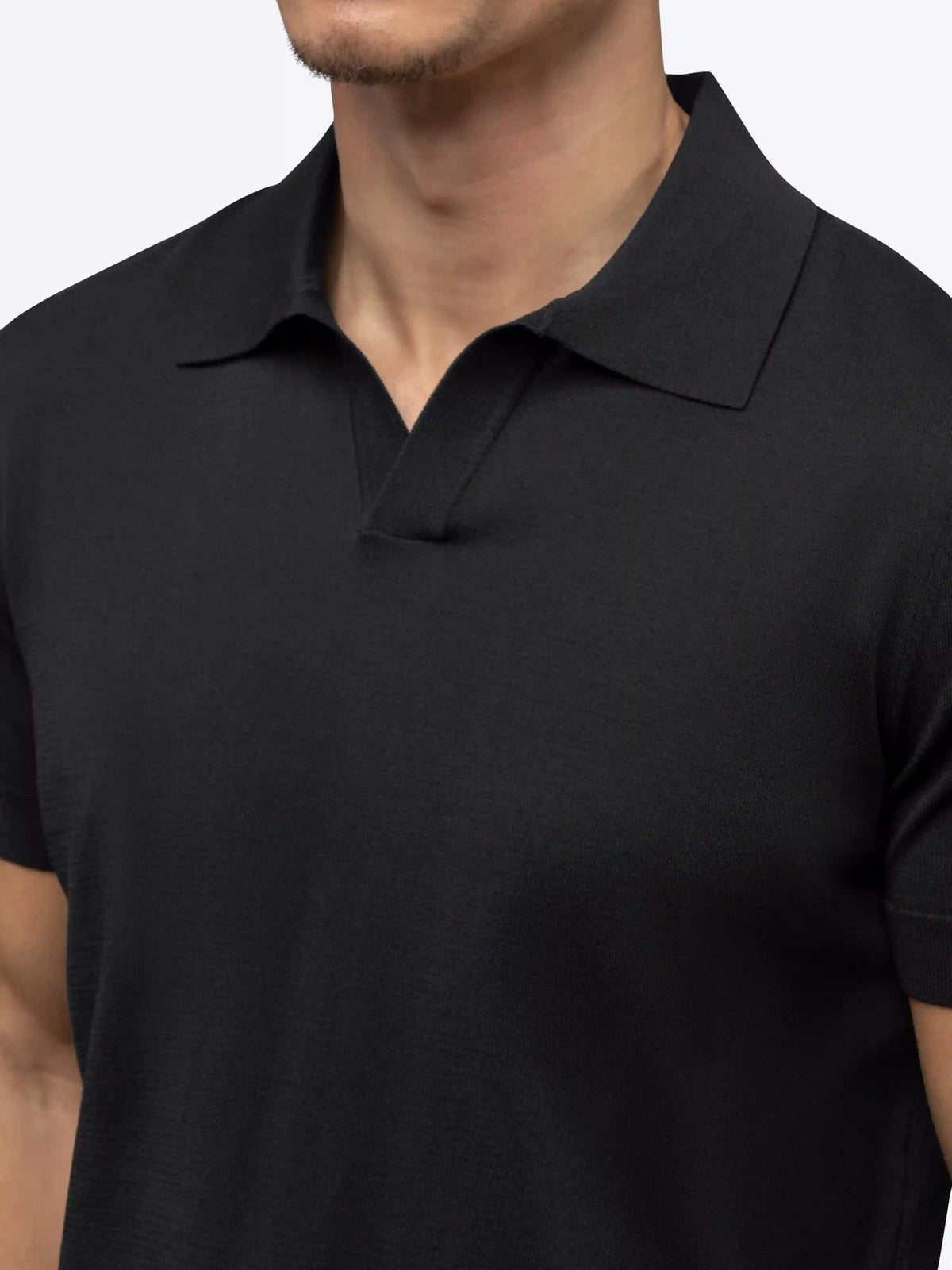 Riviera Knit Polo | Black Signature-Fit