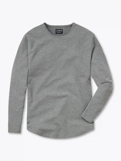AO Long Sleeve Curve-Hem Tee | Black Signature-fit PYCA Pro®