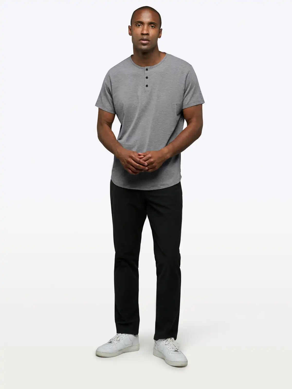 AO Henley Curve-Hem | Black Signature-fit PYCA Pro®