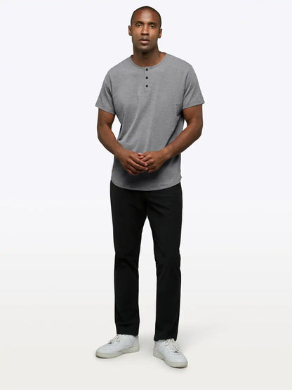 AO Henley Curve-Hem | Black Signature-fit PYCA Pro®