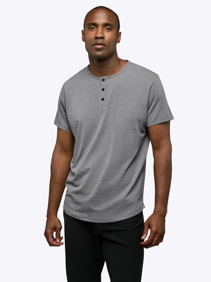 AO Henley Curve-Hem | Black Signature-fit PYCA Pro®