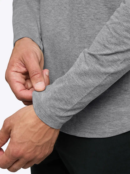 AO Long Sleeve Curve-Hem Tee | Black Signature-fit PYCA Pro®