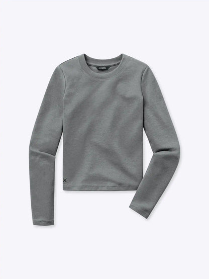 Long Sleeve Tomboy Tee | Black Slim-fit Tomboy-Cotton™