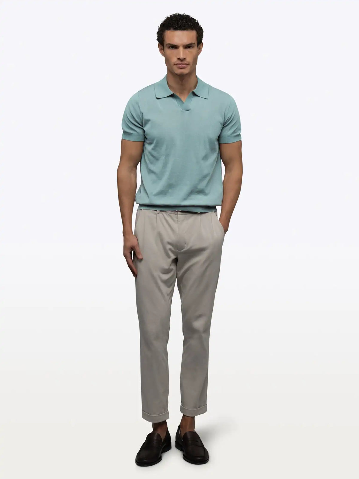 Riviera Knit Polo | Black Signature-Fit