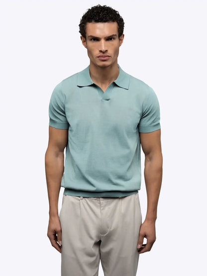 Riviera Knit Polo | Black Signature-Fit