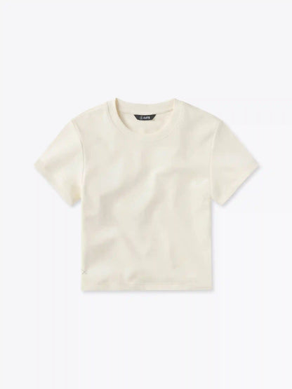 Tomboy Tee Cropped | Black Slim-fit Tomboy-Cotton™