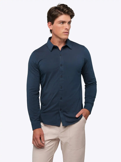 AO Long Sleeve Button Up | White Signature-Fit PYCA Pro®
