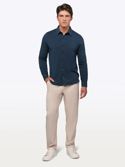 AO Long Sleeve Button Up | White Signature-Fit PYCA Pro®