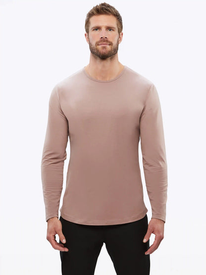 AO Long Sleeve Curve-Hem Tee | Black Signature-fit PYCA Pro®