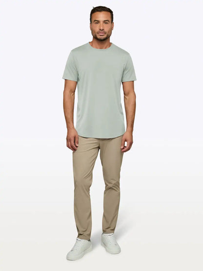 AO Curve-Hem Tee | White Signature-fit PYCA Pro®