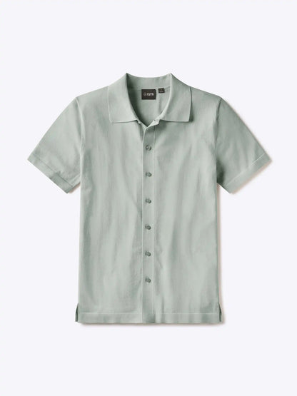 Riviera Knit Button Up | Burnt Oak Signature-Fit