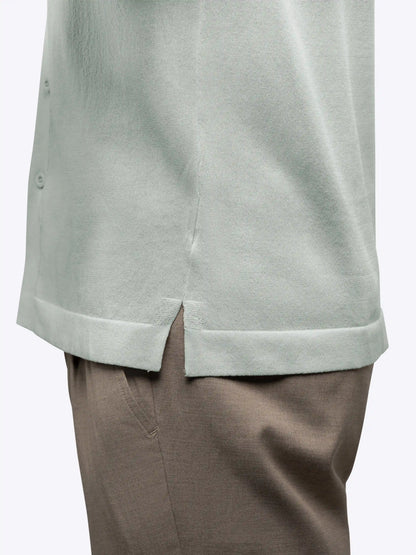 Riviera Knit Button Up | Burnt Oak Signature-Fit