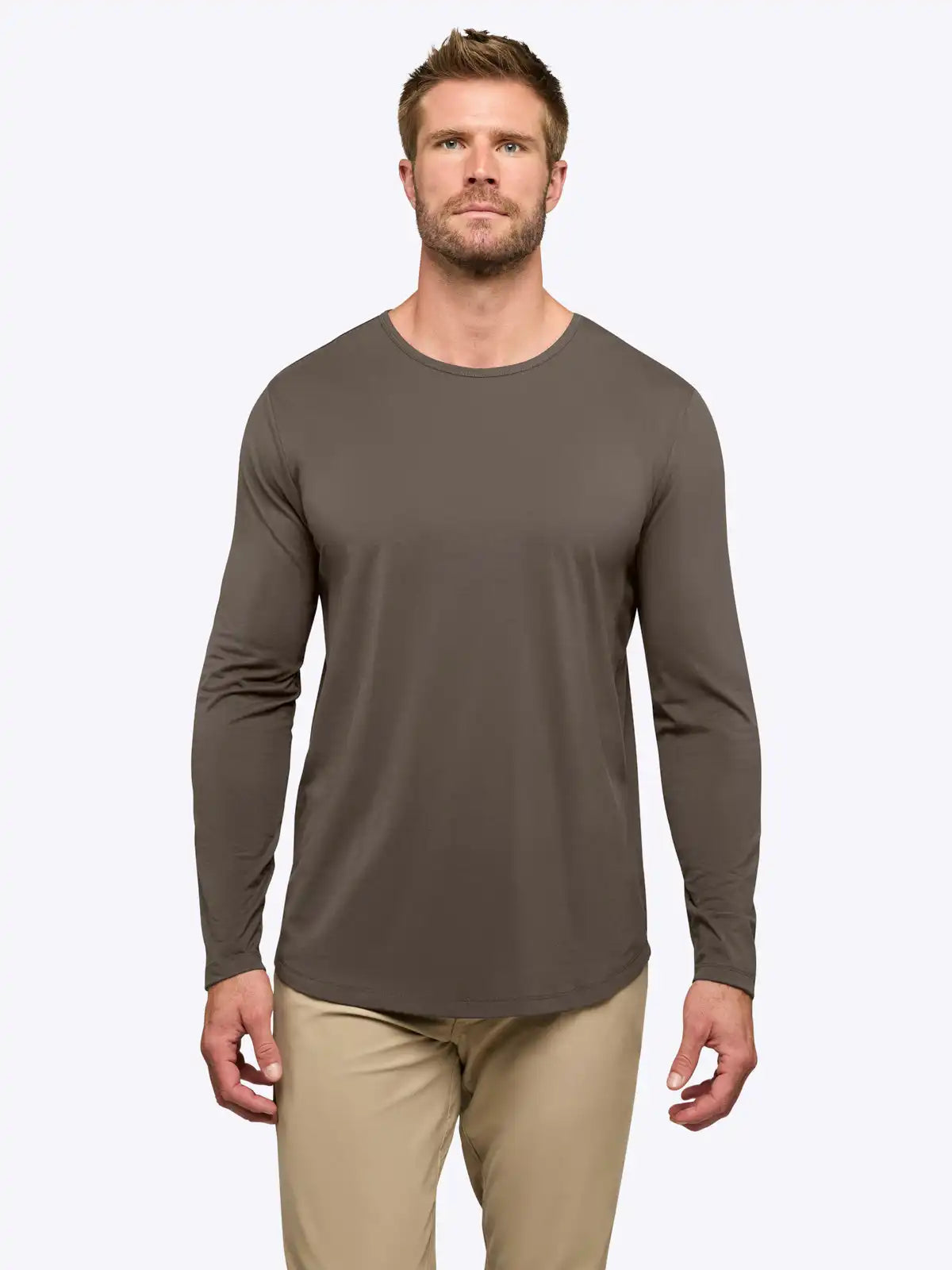AO Long Sleeve Curve-Hem Tee | Black Signature-fit PYCA Pro®