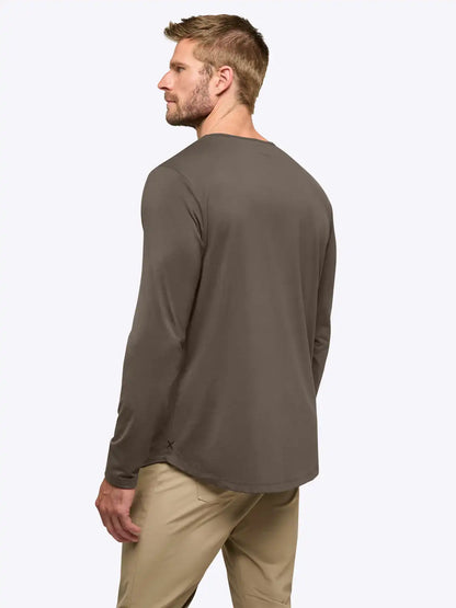 AO Long Sleeve Curve-Hem Tee | Black Signature-fit PYCA Pro®