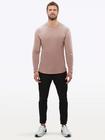 AO Long Sleeve Curve-Hem Tee | Black Signature-fit PYCA Pro®