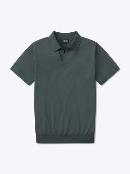 Riviera Knit Polo | Black Signature-Fit
