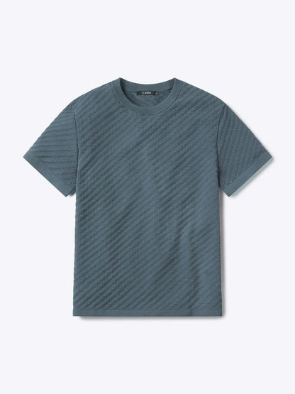 Riviera Knit Textured Tee | Sand Dune Signature-Fit