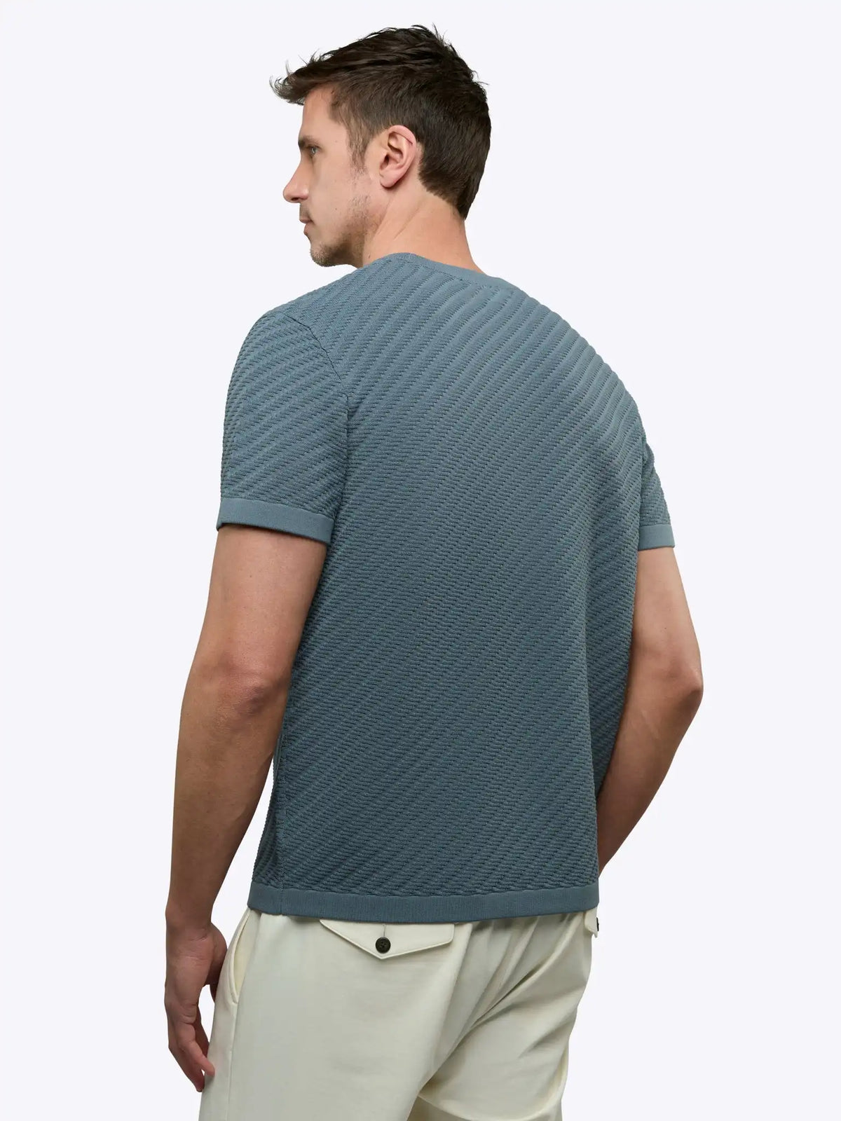 Riviera Knit Textured Tee | Sand Dune Signature-Fit