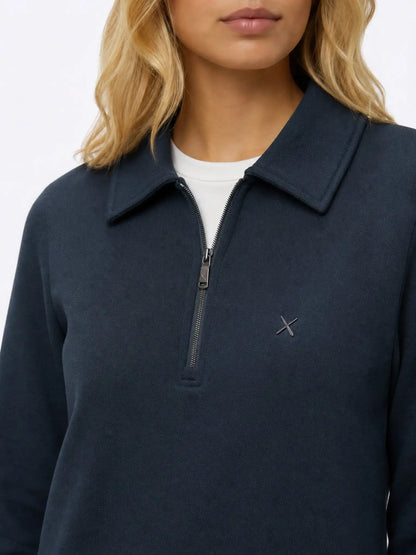 Divine Fleece Oversized Q-Zip | Obsidian