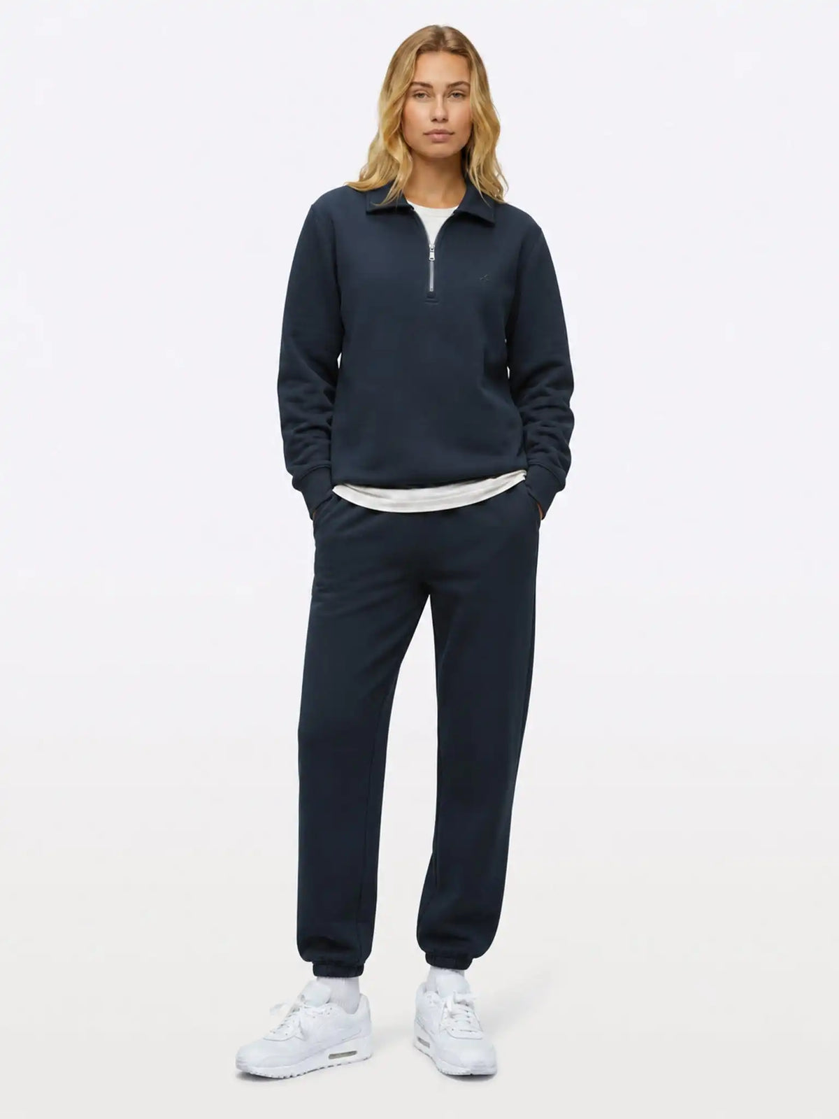Divine Fleece Oversized Q-Zip | Obsidian