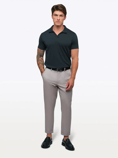 SoHo Ribbed Polo | Pacific Blue Signature-Fit