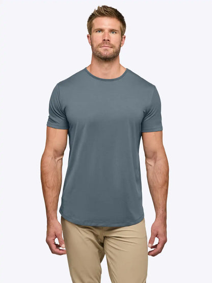 AO Curve-Hem Tee | White Signature-fit PYCA Pro®