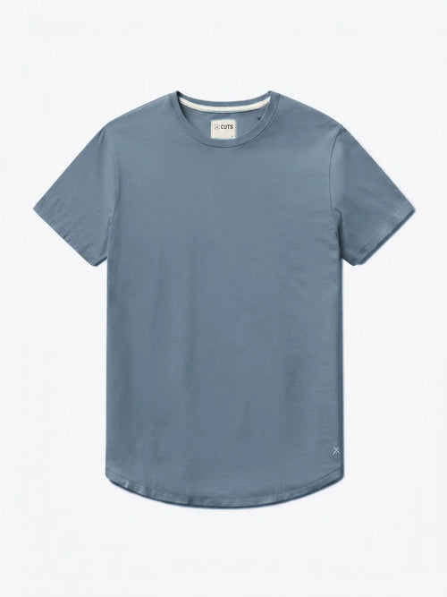 Featherlight Pima Tee | Ocean Storm Signature-fit