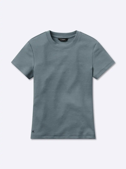 Tomboy Tee | White Slim-Fit Tomboy-Cotton™