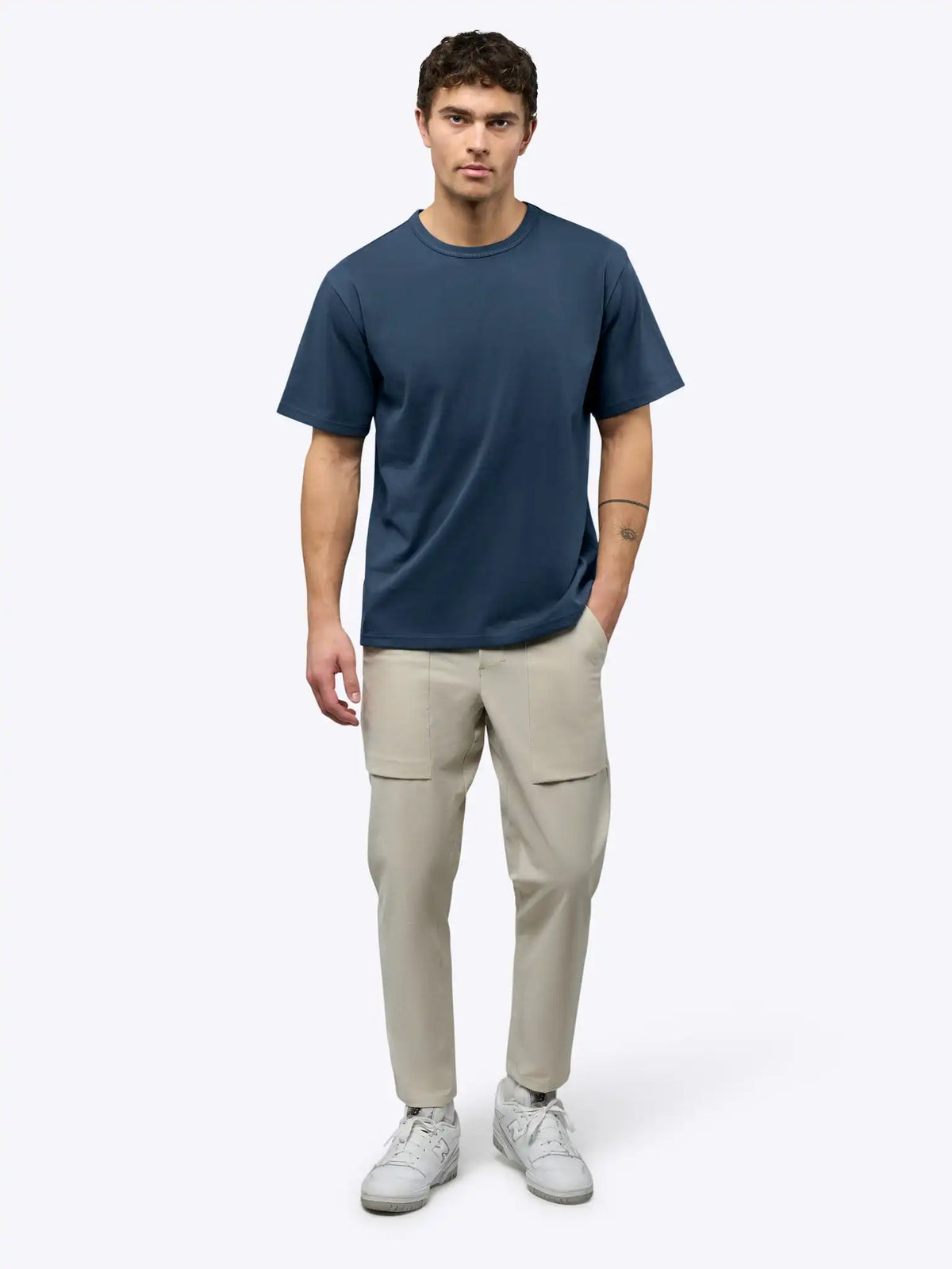 Overtime Oversized Tee | White Relaxed-Fit